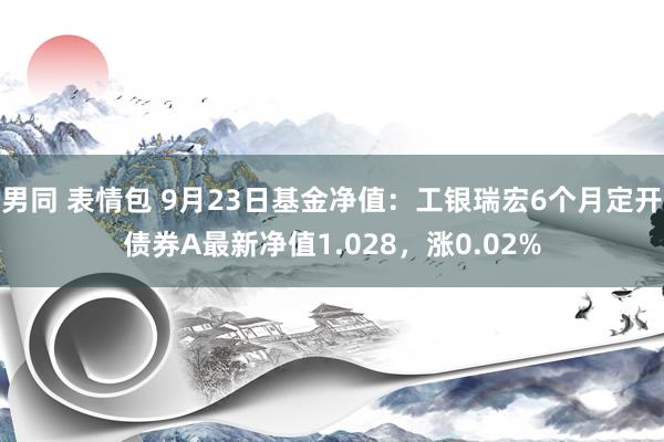 男同 表情包 9月23日基金净值：工银瑞宏6个月定开债券A最新净值1.028，涨0.02%