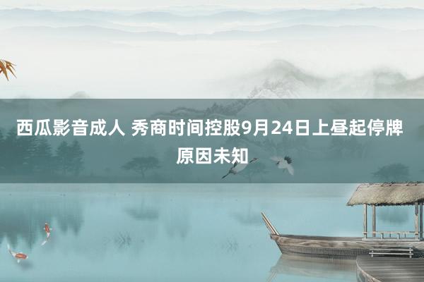 西瓜影音成人 秀商时间控股9月24日上昼起停牌 原因未知