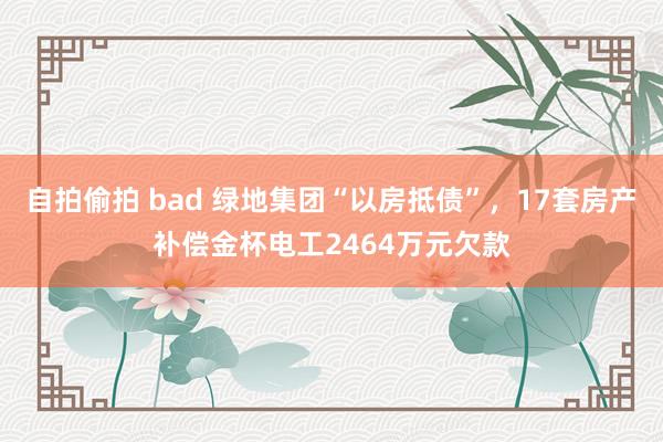 自拍偷拍 bad 绿地集团“以房抵债”，17套房产补偿金杯电工2464万元欠款