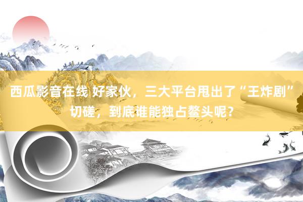 西瓜影音在线 好家伙，三大平台甩出了“王炸剧”切磋，到底谁能独占鳌头呢？