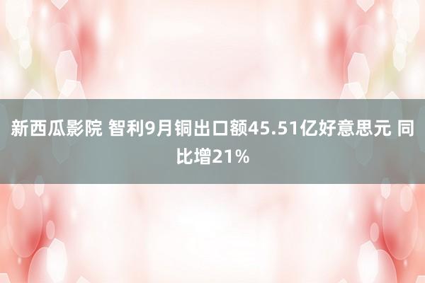 新西瓜影院 智利9月铜出口额45.51亿好意思元 同比增21%