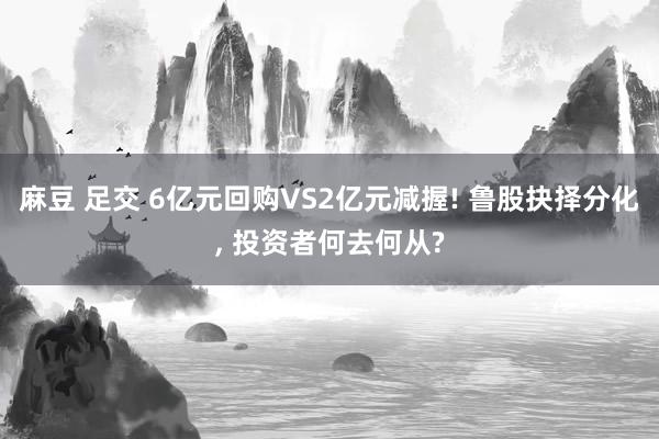 麻豆 足交 6亿元回购VS2亿元减握! 鲁股抉择分化， 投资者何去何从?