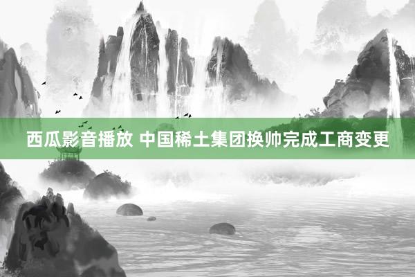 西瓜影音播放 中国稀土集团换帅完成工商变更