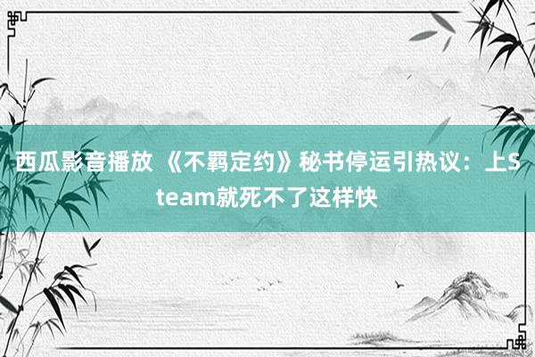 西瓜影音播放 《不羁定约》秘书停运引热议：上Steam就死不了这样快