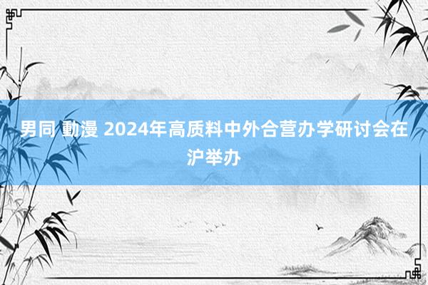 男同 動漫 2024年高质料中外合营办学研讨会在沪举办