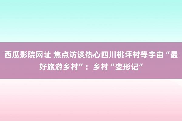 西瓜影院网址 焦点访谈热心四川桃坪村等宇宙“最好旅游乡村”：乡村“变形记”