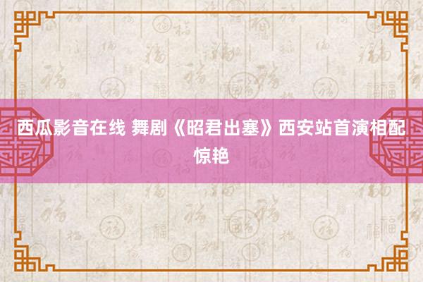 西瓜影音在线 舞剧《昭君出塞》西安站首演相配惊艳