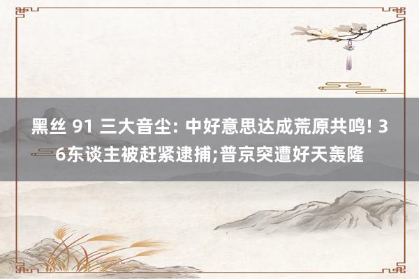 黑丝 91 三大音尘: 中好意思达成荒原共鸣! 36东谈主被赶紧逮捕;普京突遭好天轰隆