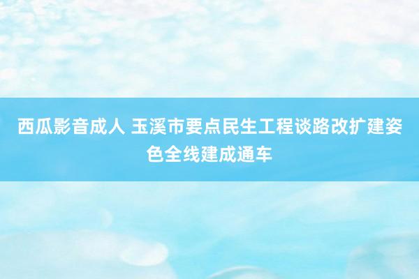 西瓜影音成人 玉溪市要点民生工程谈路改扩建姿色全线建成通车