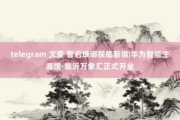 telegram 文爱 智启琅琊探临新境|华为智能生涯馆·临沂万象汇正式开业