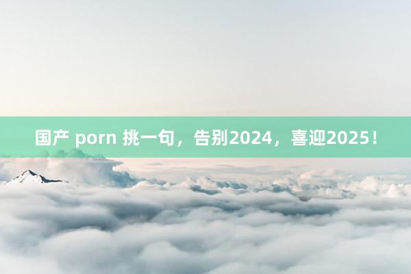 国产 porn 挑一句，告别2024，喜迎2025！